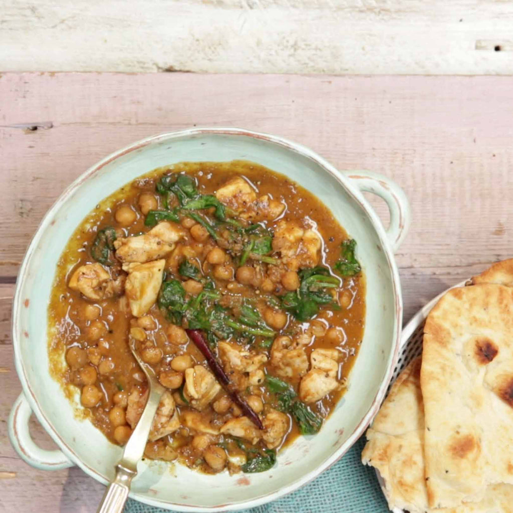 Chicken, Chickpea and Spinach Curry