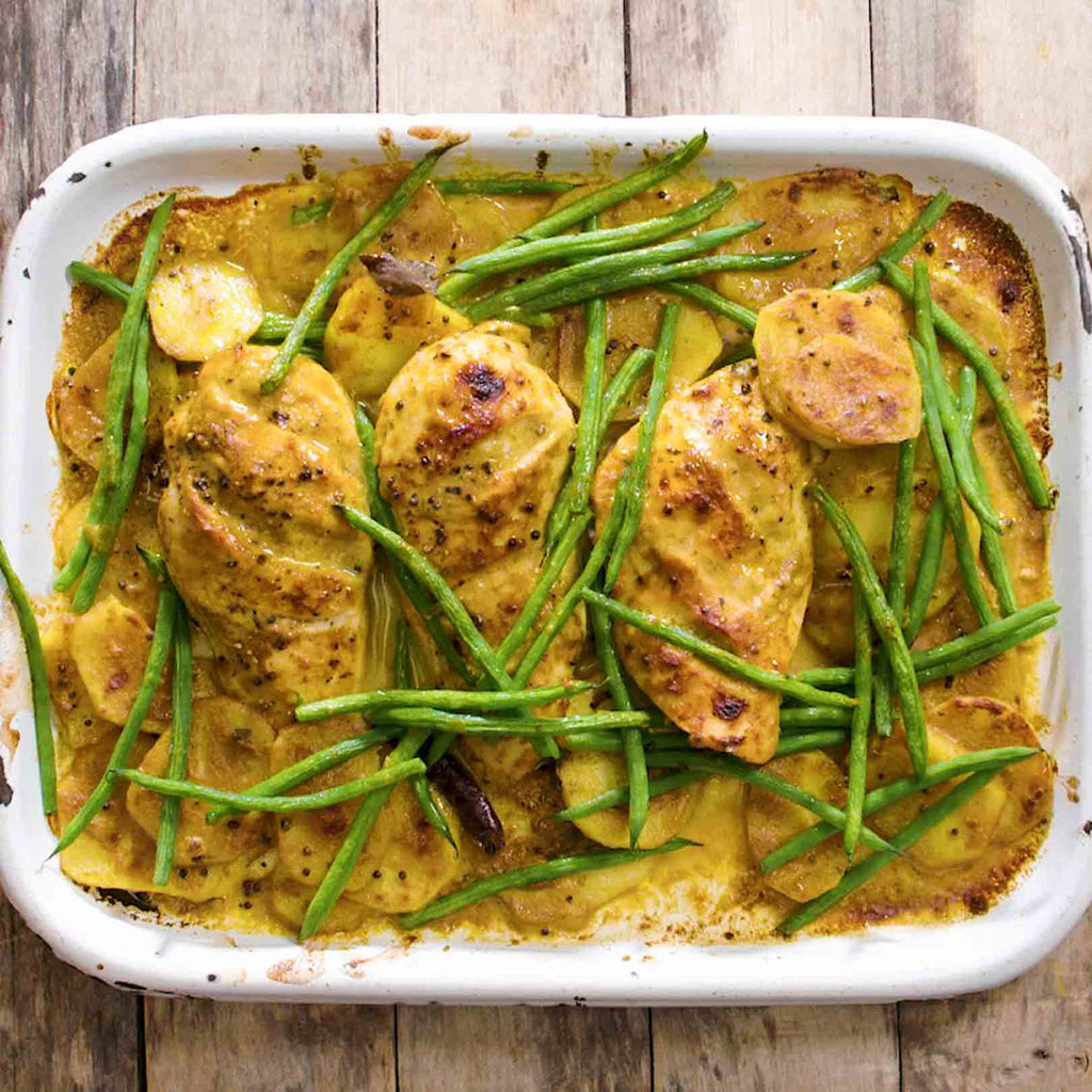 Coconut Chicken and Vegetable Tray Bake