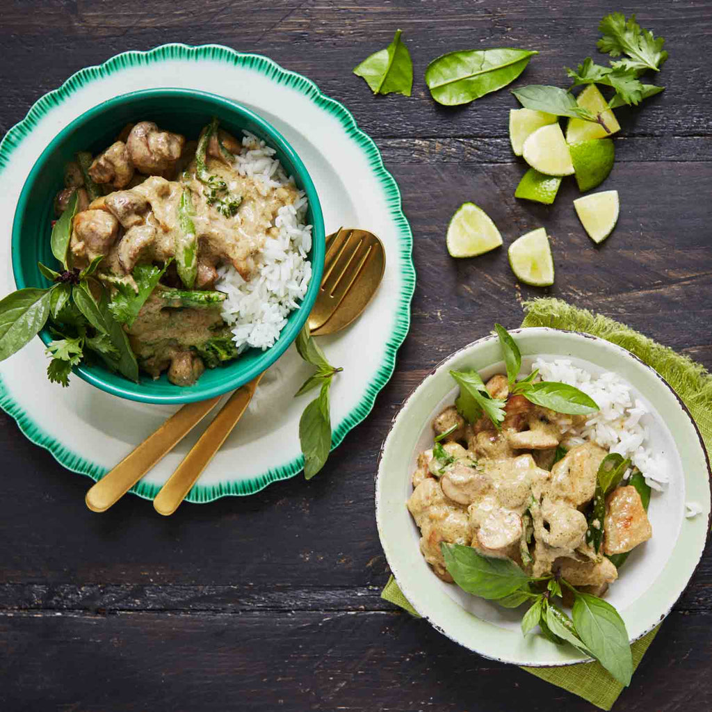 Thai Green Curry with Chicken and Asian Vegetables