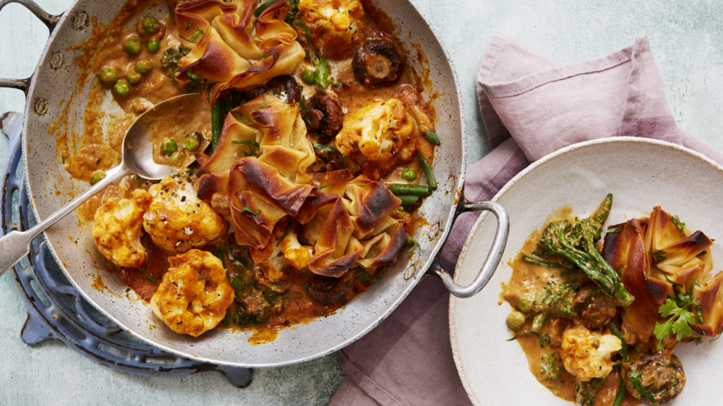 Filo-topped Vegetable Korma Curry - The Spice Tailor AUS